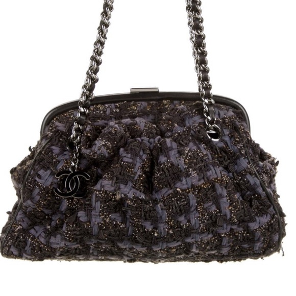 Authentic CHANEL Tweed “CC” Logo Bag - Picture 2 of 7